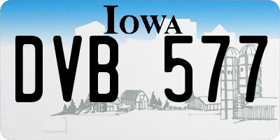 IA license plate DVB577
