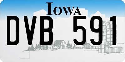 IA license plate DVB591