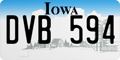 IA license plate DVB594