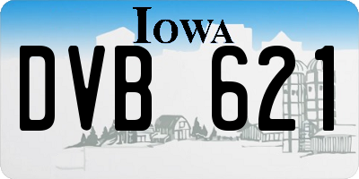 IA license plate DVB621
