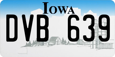 IA license plate DVB639