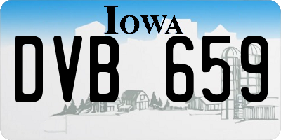 IA license plate DVB659