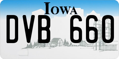 IA license plate DVB660