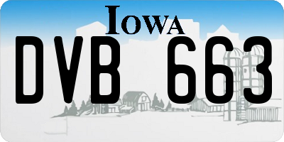 IA license plate DVB663