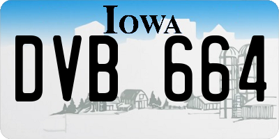 IA license plate DVB664