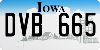 IA license plate DVB665
