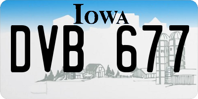 IA license plate DVB677