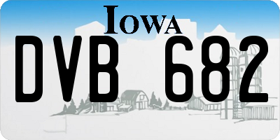 IA license plate DVB682