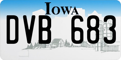 IA license plate DVB683