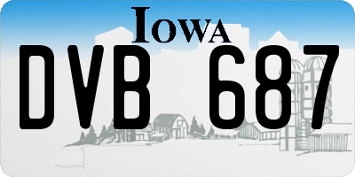 IA license plate DVB687