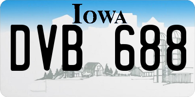 IA license plate DVB688