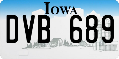 IA license plate DVB689