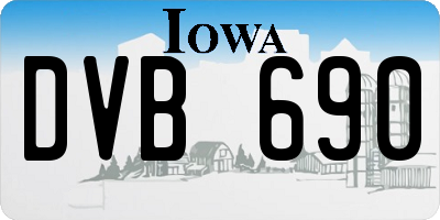 IA license plate DVB690