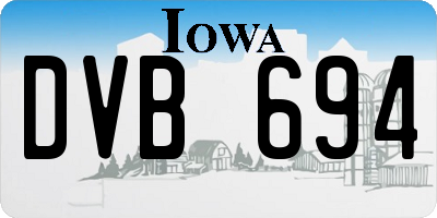 IA license plate DVB694