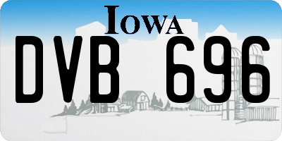 IA license plate DVB696