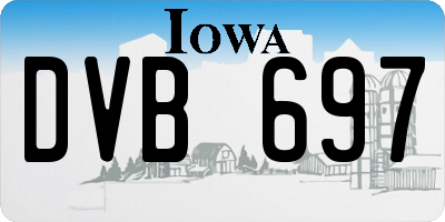 IA license plate DVB697