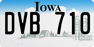 IA license plate DVB710