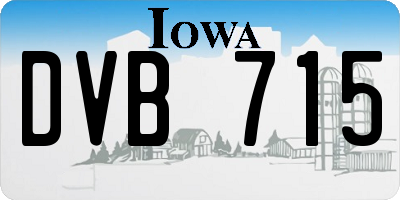 IA license plate DVB715