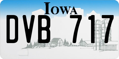 IA license plate DVB717