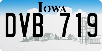 IA license plate DVB719