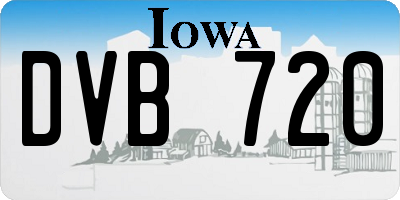 IA license plate DVB720
