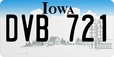IA license plate DVB721