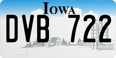 IA license plate DVB722