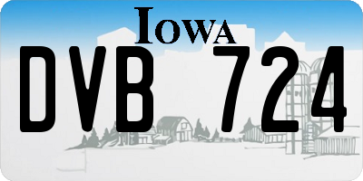 IA license plate DVB724