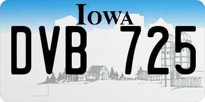 IA license plate DVB725