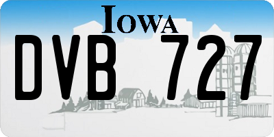 IA license plate DVB727