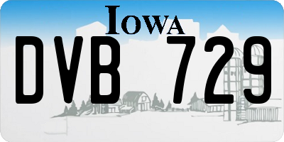 IA license plate DVB729