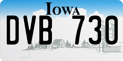 IA license plate DVB730