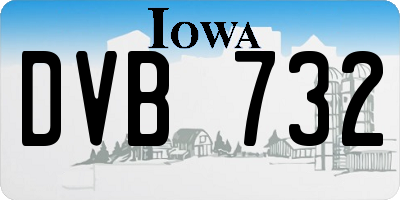IA license plate DVB732