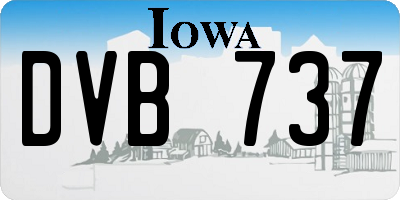 IA license plate DVB737