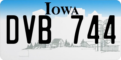 IA license plate DVB744