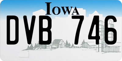 IA license plate DVB746