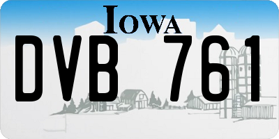 IA license plate DVB761