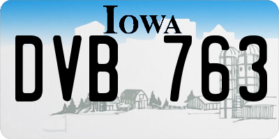IA license plate DVB763