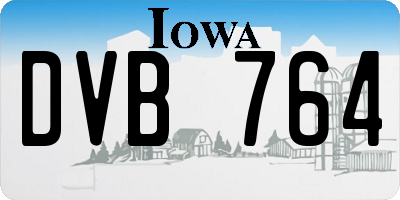 IA license plate DVB764