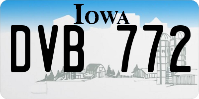 IA license plate DVB772