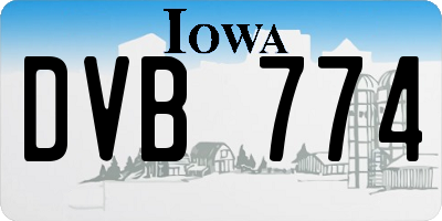 IA license plate DVB774