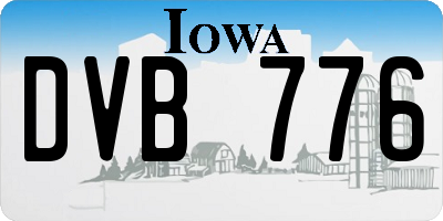 IA license plate DVB776