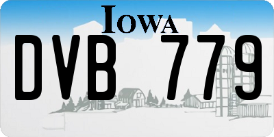IA license plate DVB779