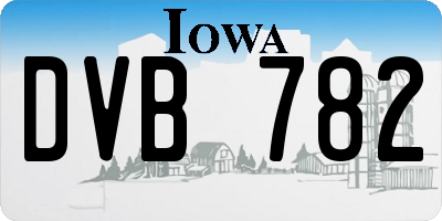 IA license plate DVB782