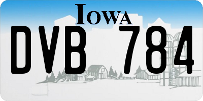 IA license plate DVB784