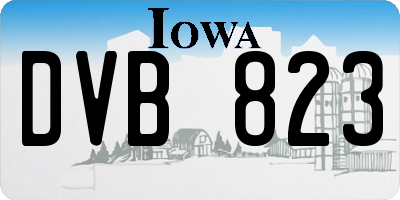 IA license plate DVB823