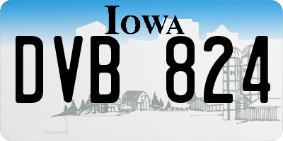 IA license plate DVB824