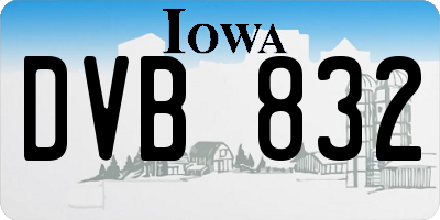 IA license plate DVB832