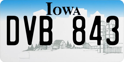 IA license plate DVB843