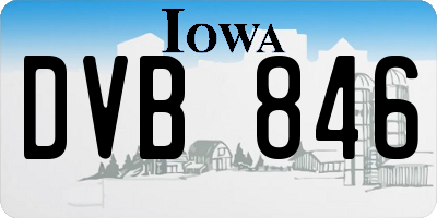 IA license plate DVB846